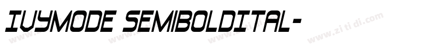 IvyMode semiBoldItal字体转换